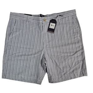 NWT Ben Sherman Indigo Blue/White Stripe Seersucker Shorts Sz 38 W